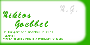 miklos goebbel business card
